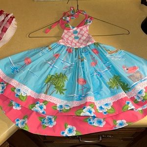 Eleanor Rose Flamingo Dress